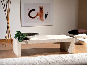 tavolino salotto moderno in pietra