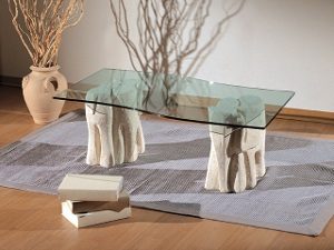 tavolino pietra cristallo elefantini