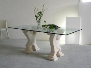 tavolo da pranzo in vetro cristallo